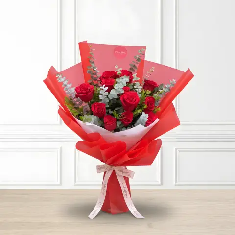 Bouquet Pasión Radiante de Rosas Rojas