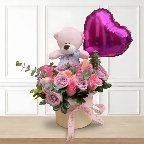 Box Sorpresa Corazón Metálico & Peluche