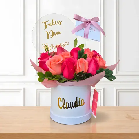 Centro Floral Pureza & Rosas Blancas