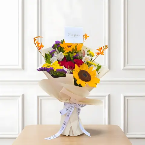 Bouquet Girasoles & Destellos Dorados N° 2