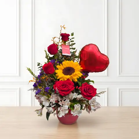 Bouquet Pasión Escarlata & Rosas Rojas