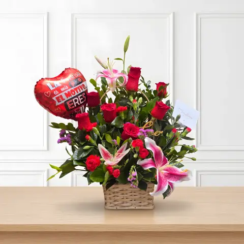 Canasta Cosecha Floral & Girasoles N° 5