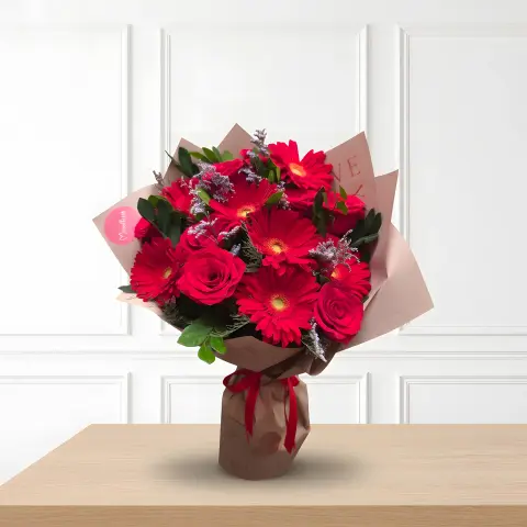 Bouquet Suspiro Rojo & Follaje