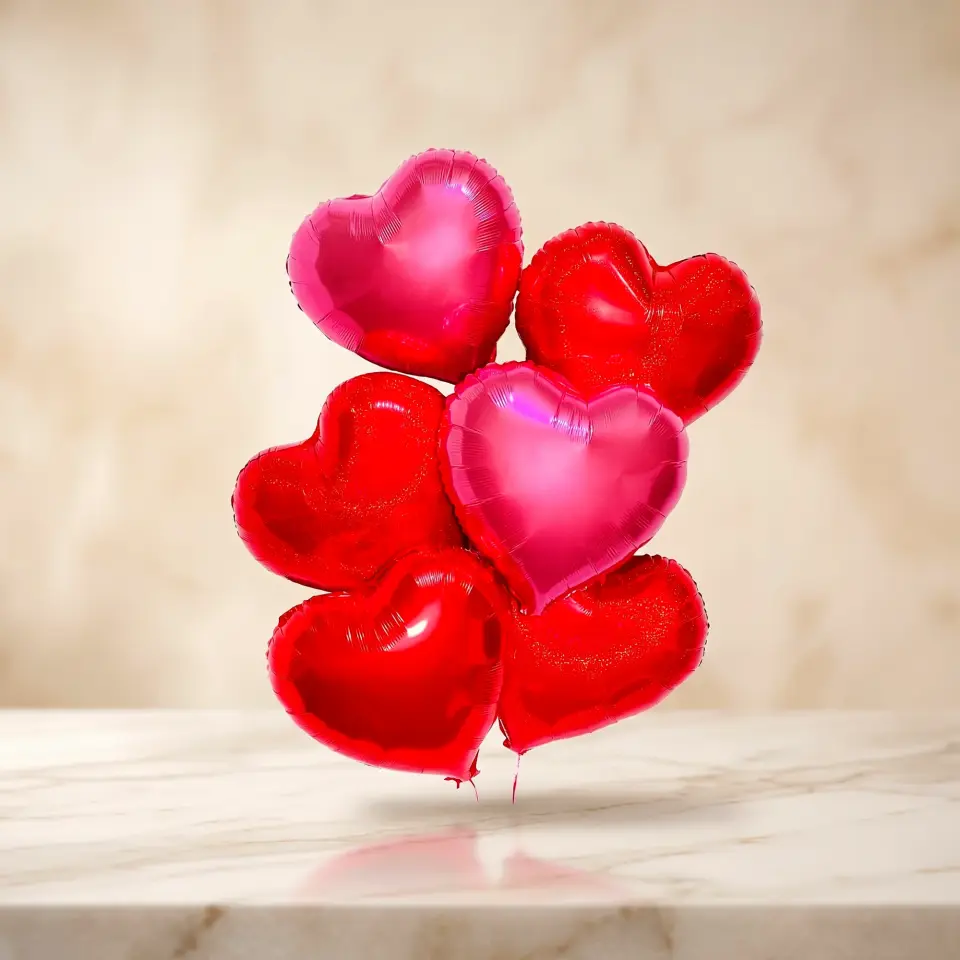 Ramillete de Corazones Pasión Metálicos