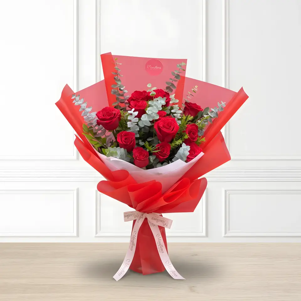 Bouquet Pasión Radiante de Rosas Rojas