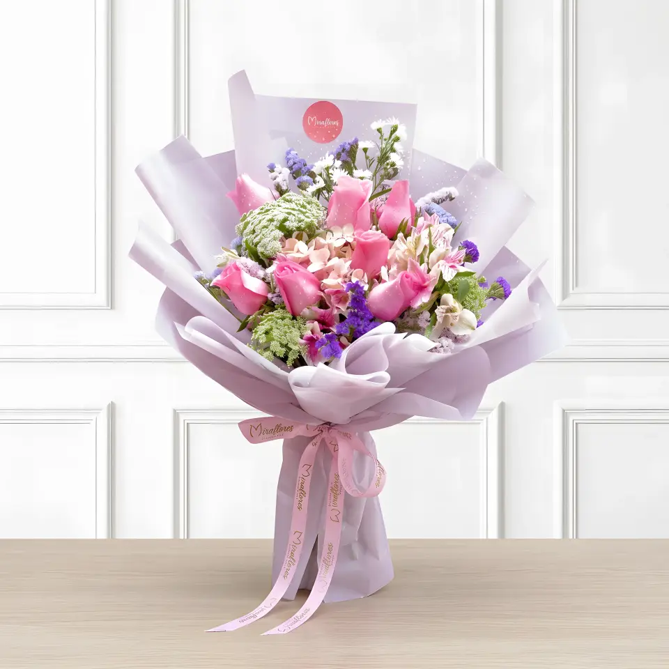 Bouquet Lavanda Dulzura & Rosas Lila