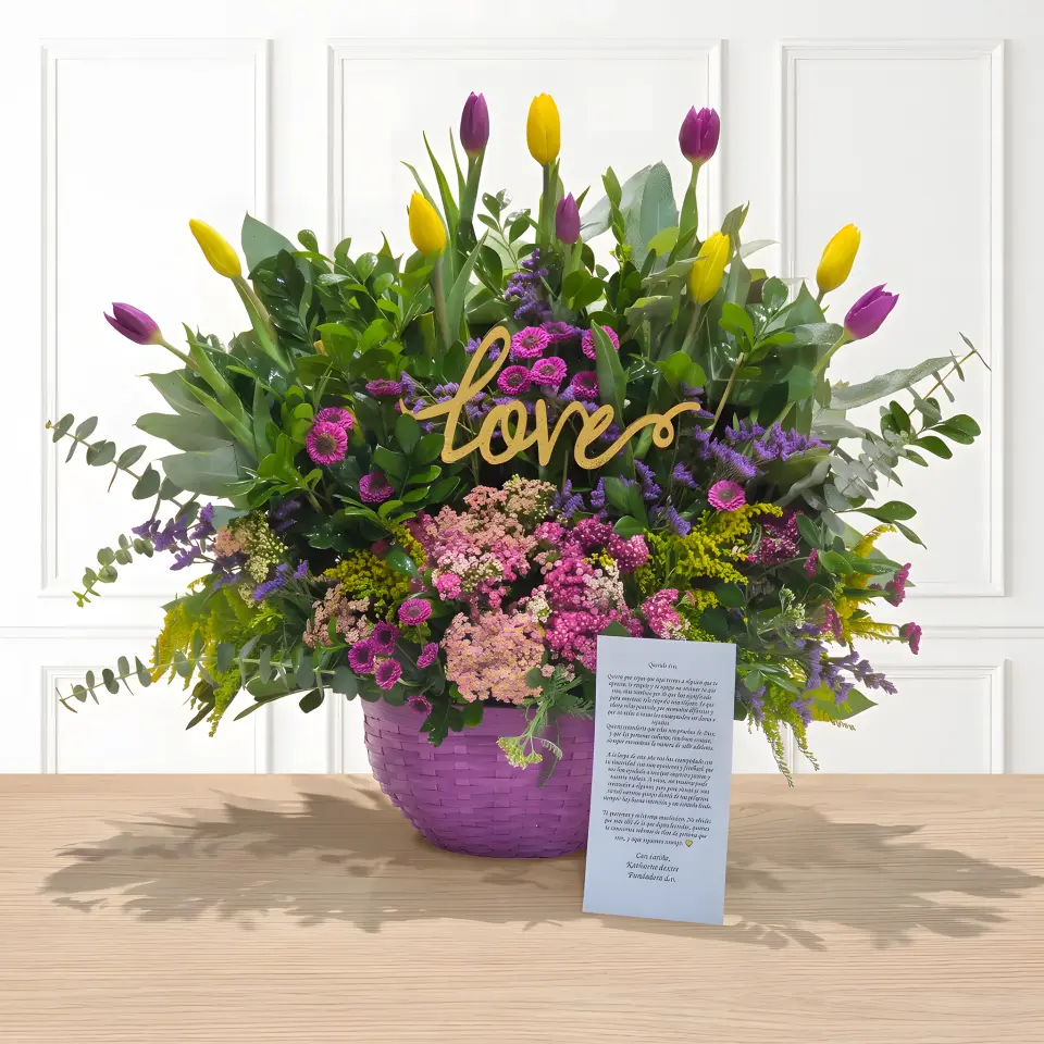 Canasta Girasoles Silvestres & Gerberas