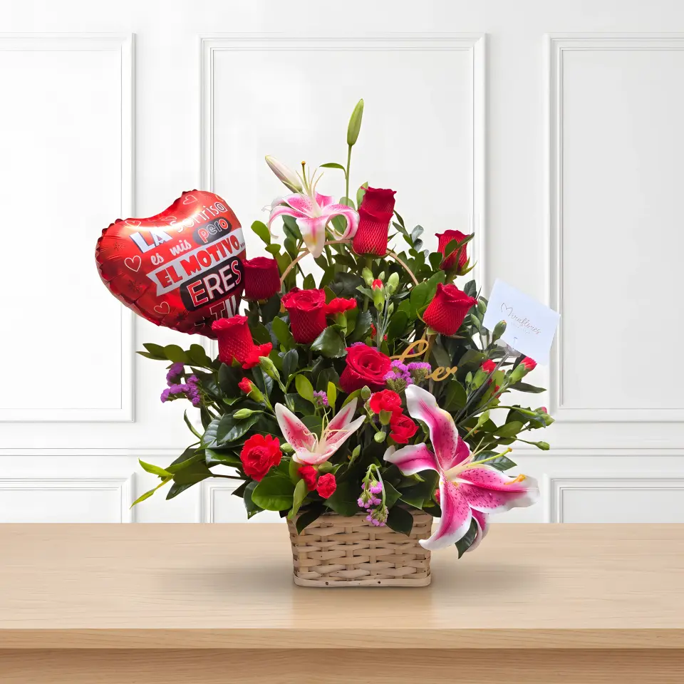 Canasta Cosecha Floral & Girasoles N° 5