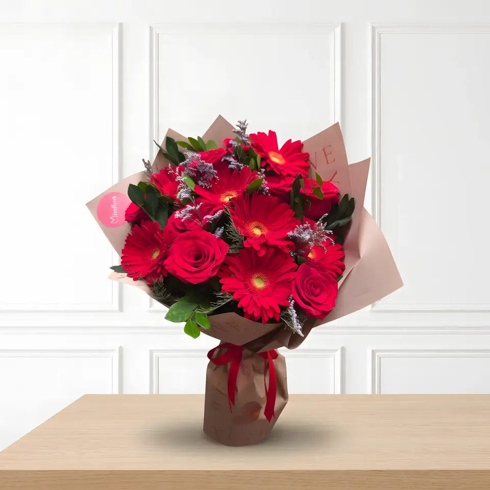 Bouquet Suspiro Rojo & Follaje